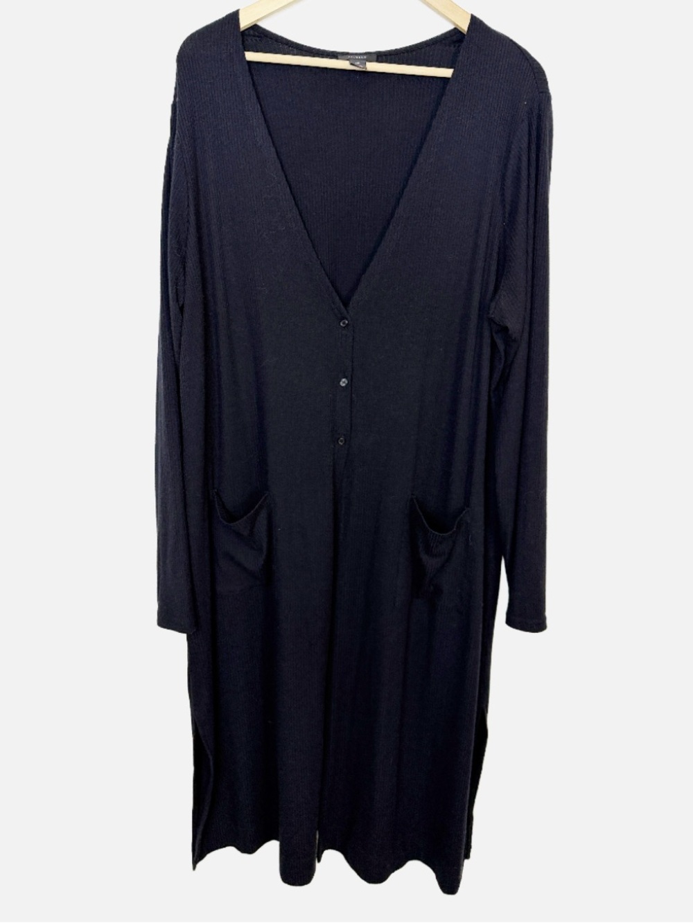 Halogen Long Ribbed cardigan duster XXL